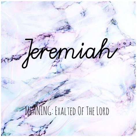 JEREMIAH #Names #Jeremiah #BabyNames | Baby names and meanings, Names ...