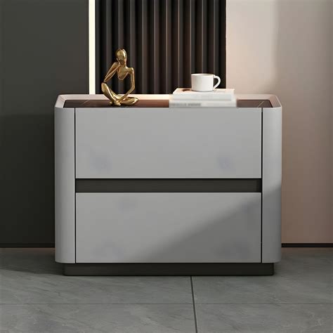 Vandana Interiors Modern 20" Two Storage Drawers Accent Table ...