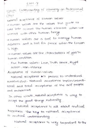 UHV UNIT-4 - Universal Human values Unit-4 notes - UNIT - 4 HARMONY IN ...