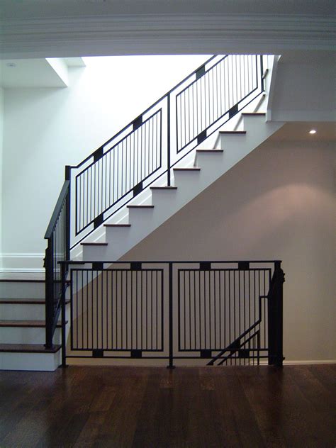 Light weight steel tube railings. From the basement to the second floor ...
