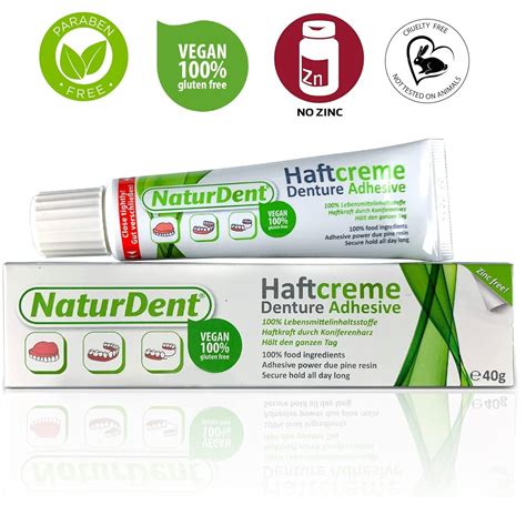 NaturDent Waterproof Zinc-Free Denture Adhesive | Ultra Strong Hold ...