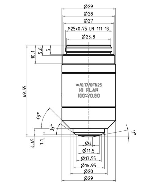 Microscope Objective HI PLAN 100x/0,80 | Produtos | Leica Microsystems