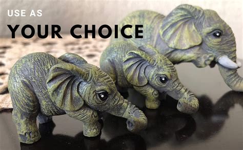 Buy Once & Again Premium Elephant Figurines Ornaments Sculptures ...