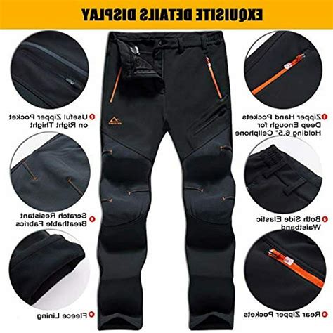 MAGCOMSEN Men's Winter Pants Water Resistant Fleece Lined