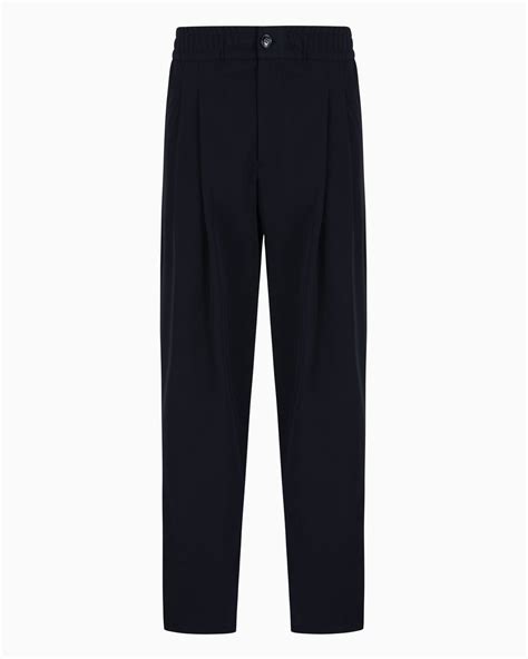 Double-pleat trousers in virgin wool | Giorgio Armani