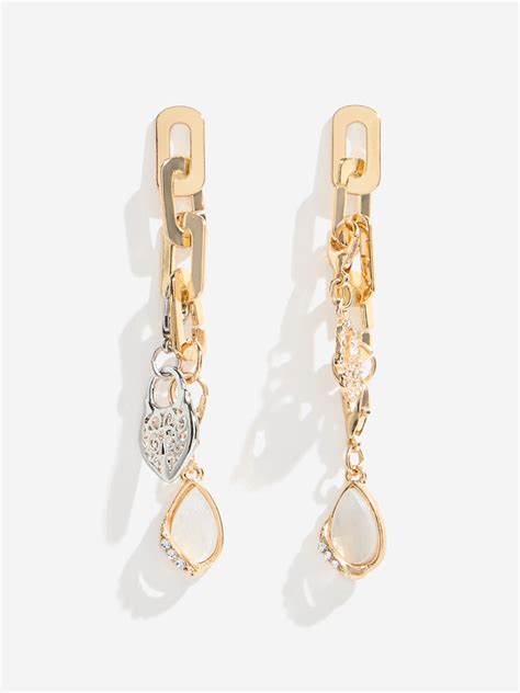 Buy Westside Accessories Gold Multi Charm Dangler Earrings from Westside