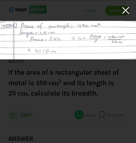 The length of a rectangular sheet is twice its breadth. If the area of ...