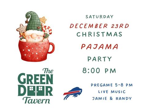 Christmas Pajama Party, The Green Door Tavern, Bemus Point, 23 December ...