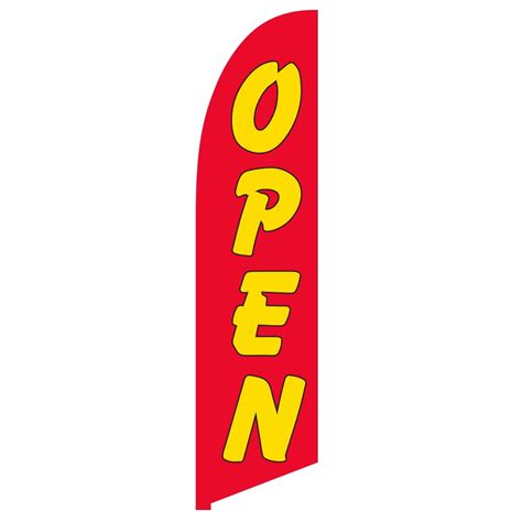 Buy Vispronet Open Feather Flag, 2.6ft x 11.2ft Red and Yellow Banner ...