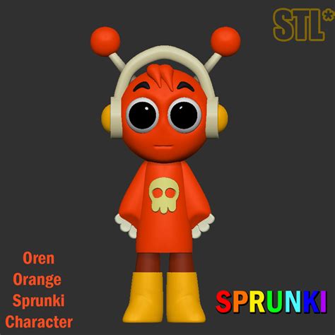 Archivo STL Orange Oren STL file Sprunki Incredibox STL 3D Character ...