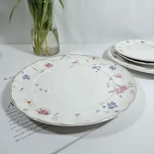 Buy Home Treasure Shope 10 Inch Ceramic Emboss Dinner Plate Big Daisy ...
