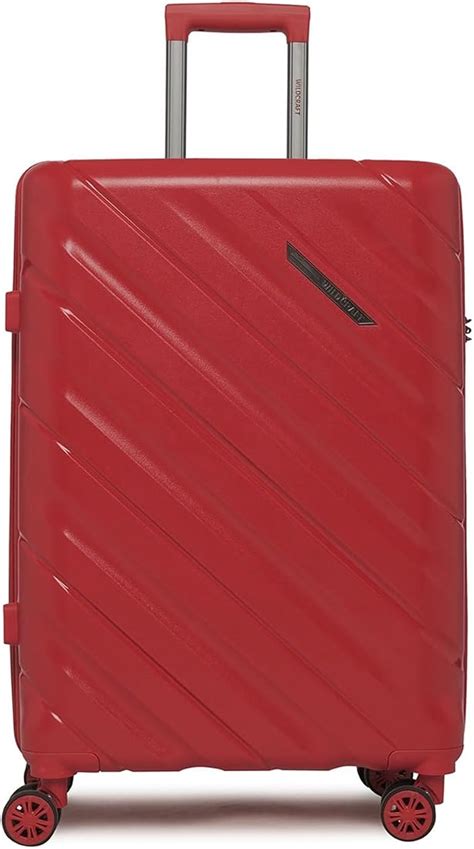 Wildcraft Columbus Hard Trolley Suitcase (12837) Red (Medium) - Price ...