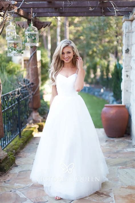 Simple spaghetti strap wedding dress 60 photos - Astyledwedding.com