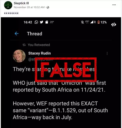 Posts Falsely Claim World Economic Forum Knew About Omicron Before It ...