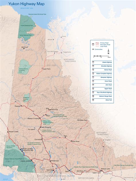 Yukon highway map