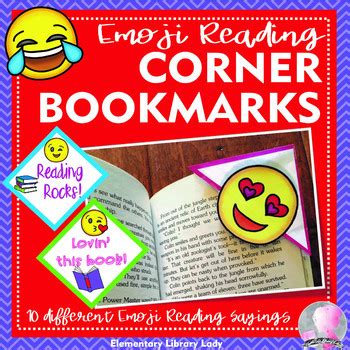 Emoji Corner Bookmarks by Elementary Library Lady | TpT