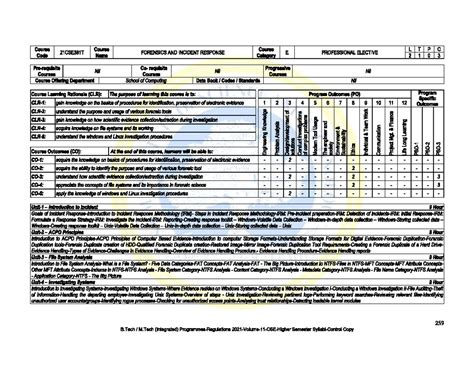 21CSE381T Forensics and Incident Response Syllabus Overview - Studocu