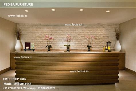 L Shaped Reception Desk Bamboo Reception Desk Wooden Salon Reception ...