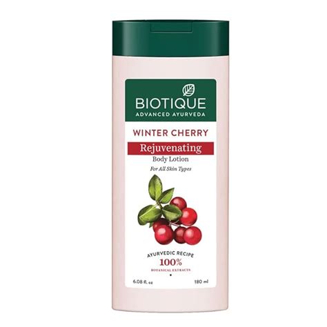 Buy Biotique Winter Cherry Rejuvenating Body Lotion | Moisturizes and ...