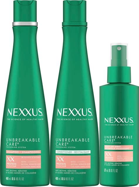 Amazon.com : Nexxus Unbreakable Care Shampoo, Conditioner, and Leave-In Spray 3 Pack For Fine ...