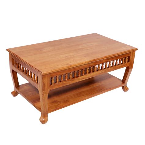 Elegant Teak Wood Premium Design Coffee Table - Timeless Charm for Your ...
