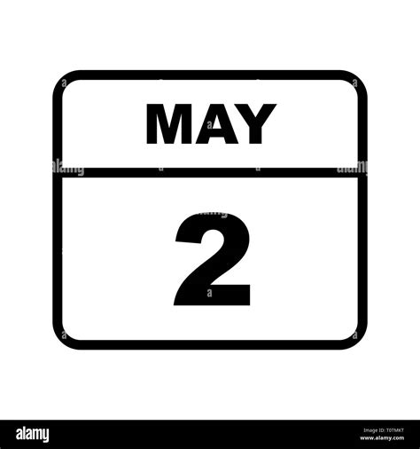 May 2nd Date on a Single Day Calendar Stock Photo - Alamy