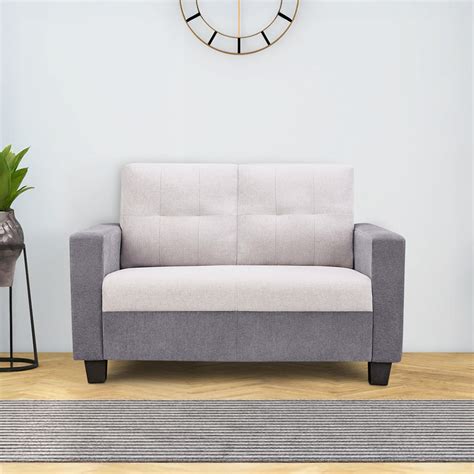 Buy Fabric Sofa Set 2 Seater (Ease Cool Grey) Online at Best Price ...