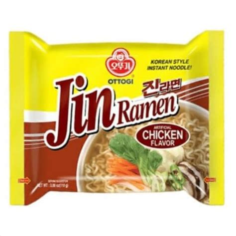 Ottogi Jin Ramen Korean Style Instant Noodles Chicken Flavor 110g, Pack ...