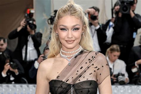 Gigi Hadid Wears a Sheer Corset 'Naked' Dress at the 2023 Met Gala