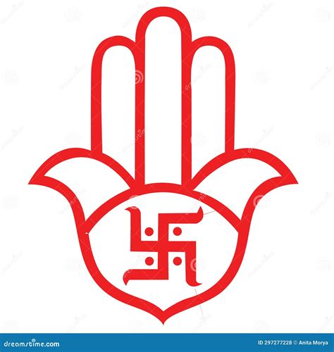 Embrace Fortune with Humsa and Swastik Symbol Stock Illustration ...