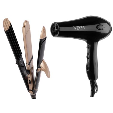 Vega 3 in 1 Hair Styler, 2000 Watts Straightener, Curler & Crimper ...