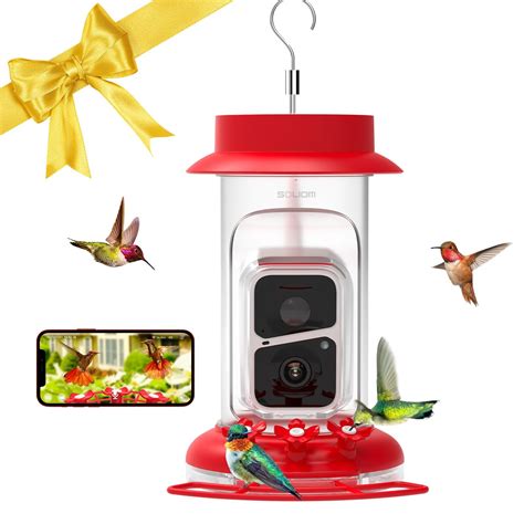 Soliom Humbirdy-The Original Hummingbird Feeder Camera with Ant Moat ...