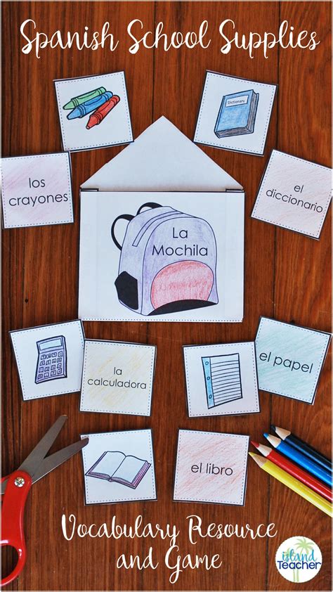Spanish School Supplies Interactive Notebook. Practice school supplies ...