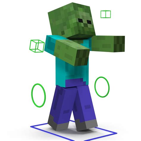 3D Minecraft Zombie Rigged model | 3D Molier International