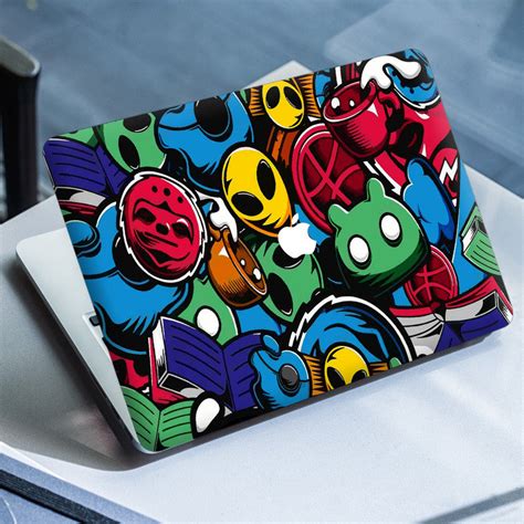 Laptop Skin for Apple MacBook - Comic Faces Graffiti – SkinsLegend