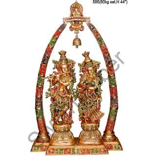 Brass Radha Krishna Statue with Arch 60kg In India - Shopclues Online