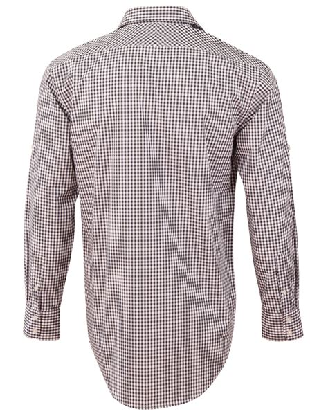 M7330L Men’s Gingham Check Long Sleeve Shirt with Roll-up Tab Sleeve