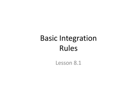 Basic Integration 的图像结果