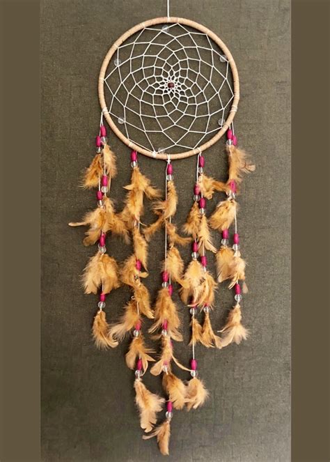 Get Beige, Pink And White Wooden Dreamcatcher at ₹ 580 | LBB Shop