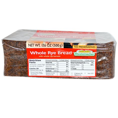 mestemacher pumpernickel bread nutrition
