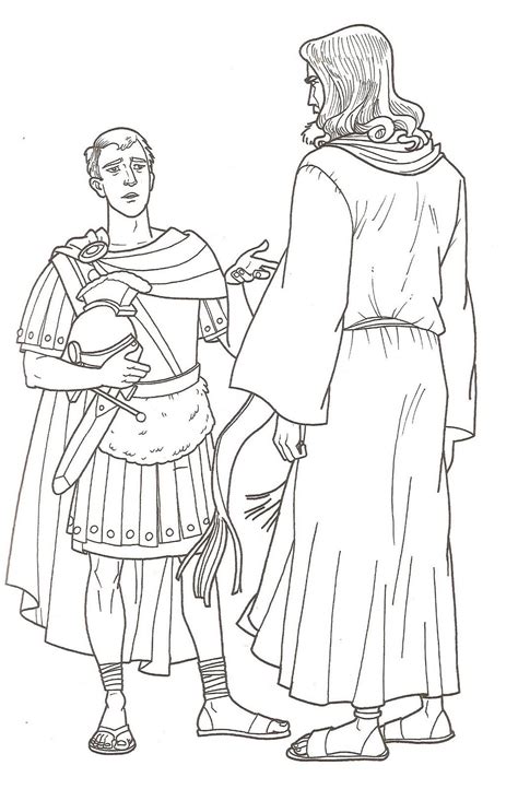 LA FE DE UN CENTURIÓN | Jesus coloring pages, Bible coloring pages ...