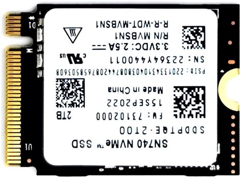 Buy Yassdwbn SN740 m.2 2230 SSD 2TB NVMe PCIe for Steam Deck Surface ...