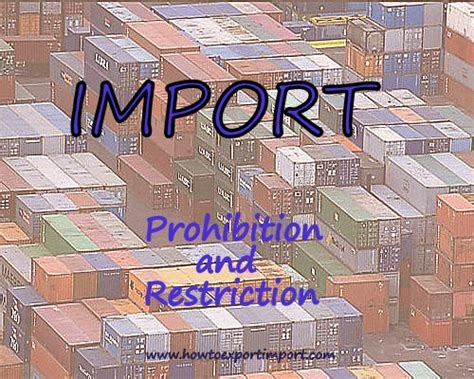 How to differentiate Prohibition to import and restriction to import