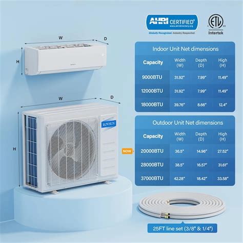 ROVSUN 2 zone 28000-BTU Ductless Mini Split Air Conditioner Heat Pump ...