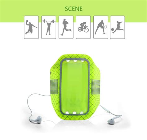 Ultra Thin Sports Arm Band 4.7 inch Fluorescent Green | Tsunami