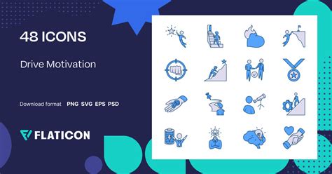 Drive Motivation Icon Pack | Color lineal-color | 48 .SVG Icons