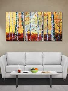 999STORE wooden stretched large black and white Tree painting forest ...