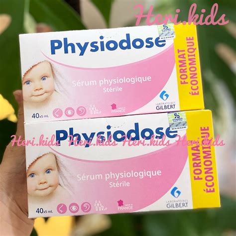 Physidose Physiological Saline to Clean Baby's Ears, Nose, and Eyes (Box of 40 tubes x 5ml ...