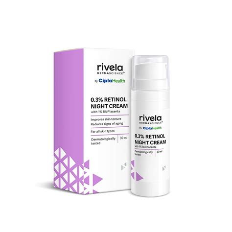 Rivela Dermascience By Cipla 0.3% Retinol Night Cream | Anti-Aging ...