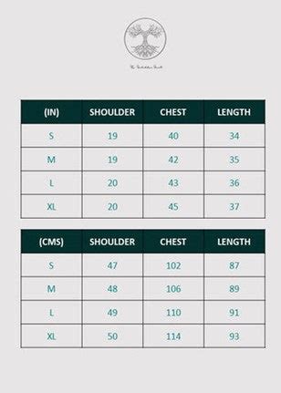 Long Overcoat Size Chart – The Forbidden Fruit India